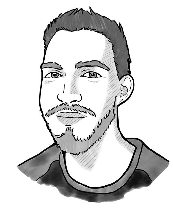 drawing of Nils Geschwinde